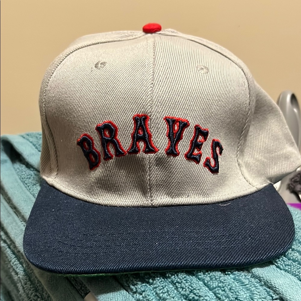 Braves Baseball Cap with Navy Brim